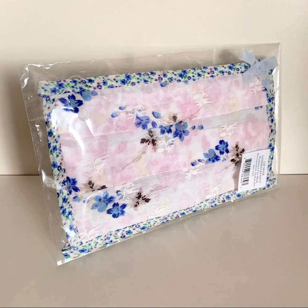 LoveShackFancy embroidered face mask ditsy floral